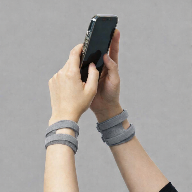 [제이엠리빙] 1+1 손목 보호대 아대 좌우 세트 고정 압박 밴드 얇은 슬림 테이핑 슬리브, 그레이, 1세트