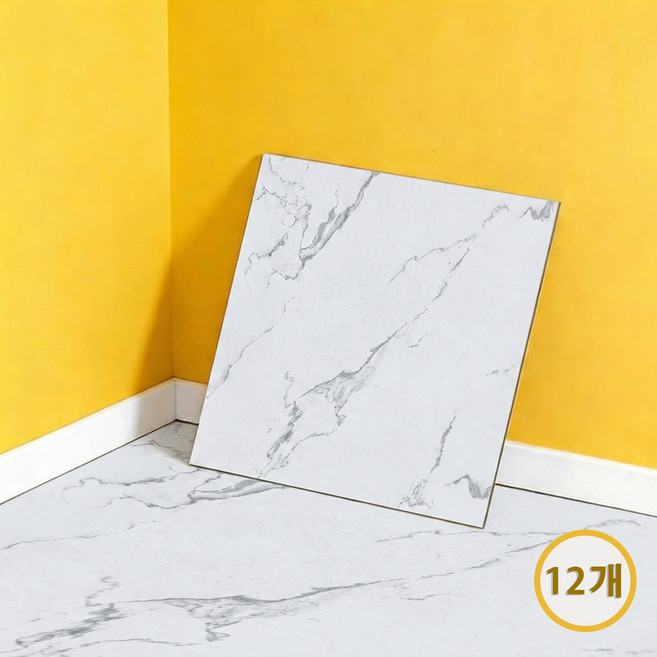 붙이는 접착식 바닥 PVC 바닥 사용 셀프시공 대리석 모방 PVC 바닥 스티커, 12개, T637B