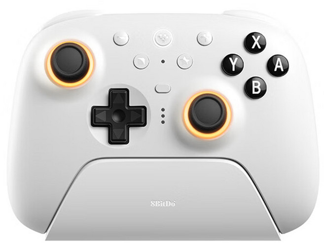 8bitdo 팔비또 얼티메이트2 무선 게임패드 컨트롤러 NS판 2세대 8Speed TMR트리거 충전독포함, 1개, 화이트, NS버전