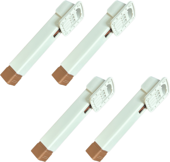 철부자 접이식 높이조절 좌탁다리 PVC 가구다리, 4개, 화이트+베이지