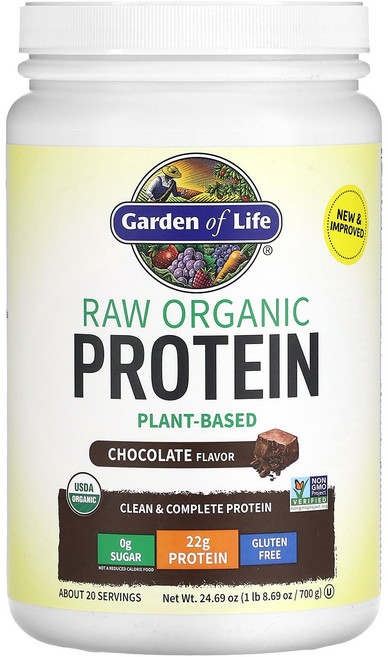가든오브라이프 RAW 단백질 식물 포뮬라 초콜릿 660g(23.28oz), 660g, 1개, 698.53 g