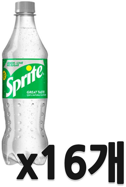 코카콜라 스프라이트 제로, 500ml, 16개