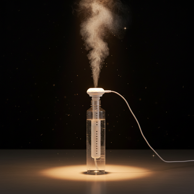 HELLGOLS 생수통가습기 저소음 책상용 소형 사무실 미니 물병 책상용 초미세 탁상용 생수병 가습기, 생수통가습기 본품(필터 숏+롱 포함)