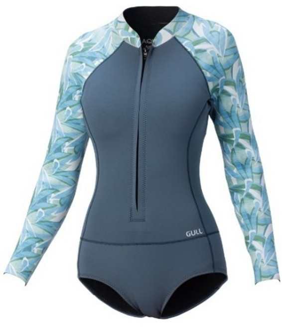 GULL 2MM 防寒衣 長袖連身前拉鍊泳衣(兩色)