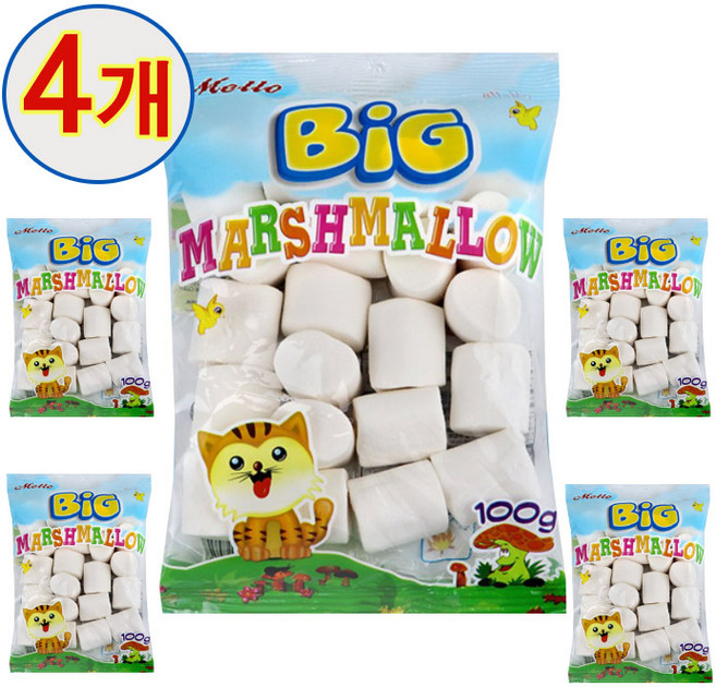 멜로 빅 머쉬멜로우, 100g, 4개