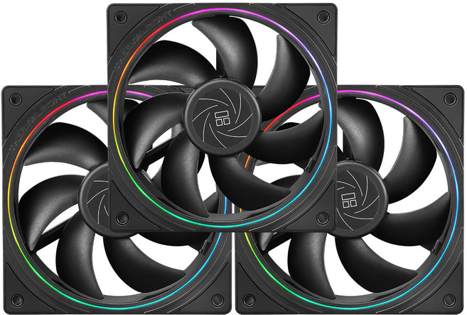 Thermalright TL-S12 CPU PWM ARGB PWM 1500RPM PC 팬 하우징 냉각기 팬 조리개 광 효과, 1) TL-S12 X3