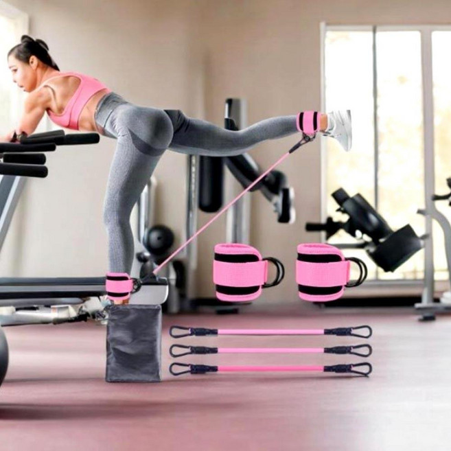 탄력밴드 힙업운동 3단계조절 홈트레이닝 하체강화, 1개, 블랙