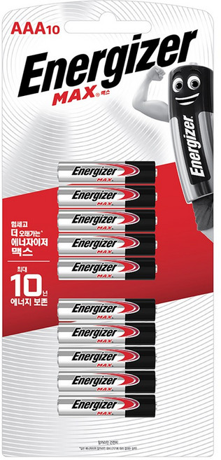 에너자이저 맥스 건전지 AAA 10입, 10개입, 1개