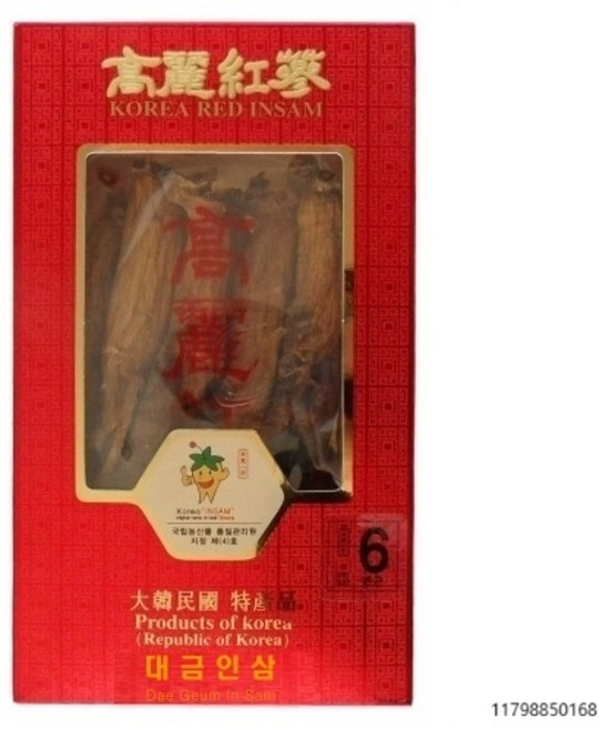고려홍삼 4년근 지함중편(21~30뿌리) 뿌리홍삼 건홍삼 말린홍삼 발효홍삼 국내산 검사품, 1개
