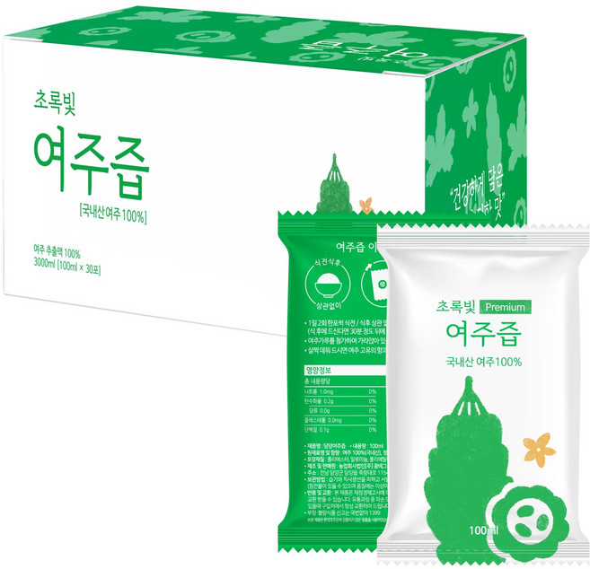 [흙의미학] 담양 초록빛 여주즙 여주진액, 3L, 3개