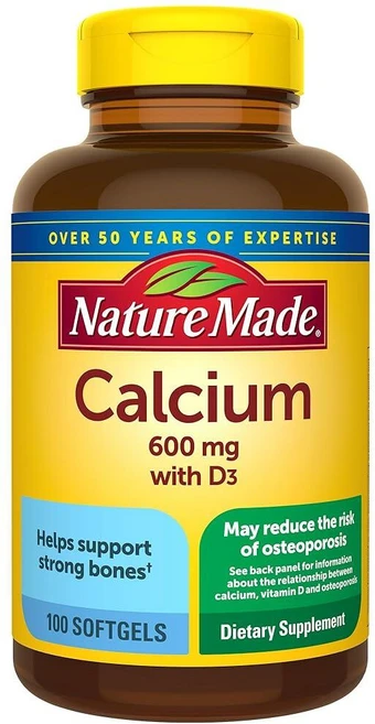 네이처메이드 칼슘 600mg 소프트젤 100정, 1개 - 쿠팡