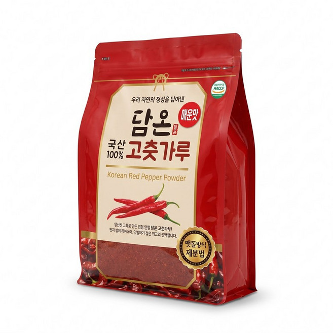 담온 국산 청양 고춧가루 1kg 중간입자 매운맛 햇고추가루, 1개
