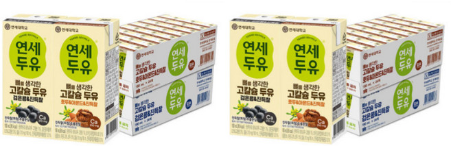 연세두유 뼈를 생각한 고칼슘 검은콩 호두아몬드 진득찰 당뇨에좋은 건강두유 180ml, 96개
