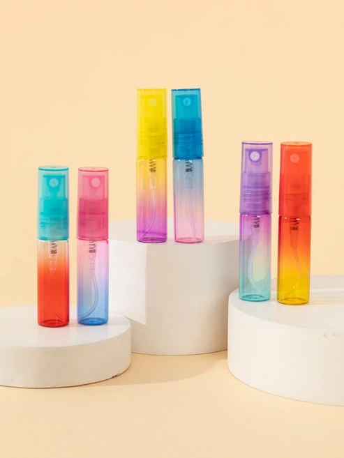 6/36/60 pcs 4ml 그라디언트 컬러 유리 향수 스프레이 병 프리미엄 미니 여행 휴대 디스펜서, 01 60pcs, 01 유리
