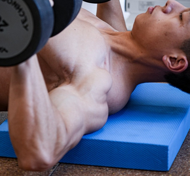 덤벨 헬스장 벤치프레스 운동 피트니스 패드 바닥매트, B.하늘색 40cmx19CMx40mm