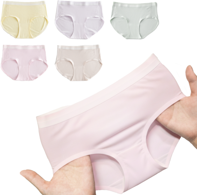 KC 인증 LUMANOKI 성장기 아이 입기 편한 여학생 삼각팬티 5종세트
