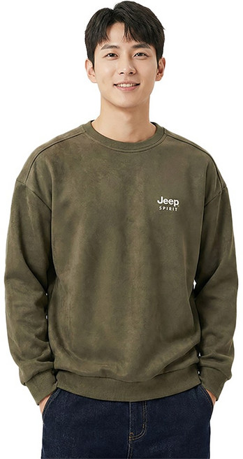지프스피릿 남녀공용 올드스쿨 스웨이드 헤비 맨투맨 BL3831