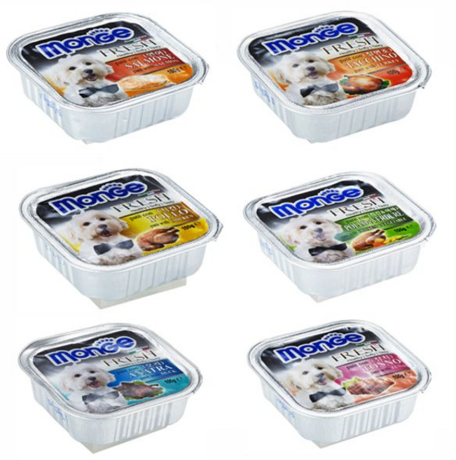 WW바우와우 몽지 사각 애견캔 100g 택1 애견 간식, 1개