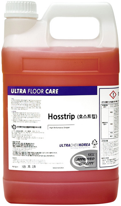 호스트립 저취 바닥 박리제 3.75L 바닥 광택 박리 세제 피막 왁스 제거, 1개