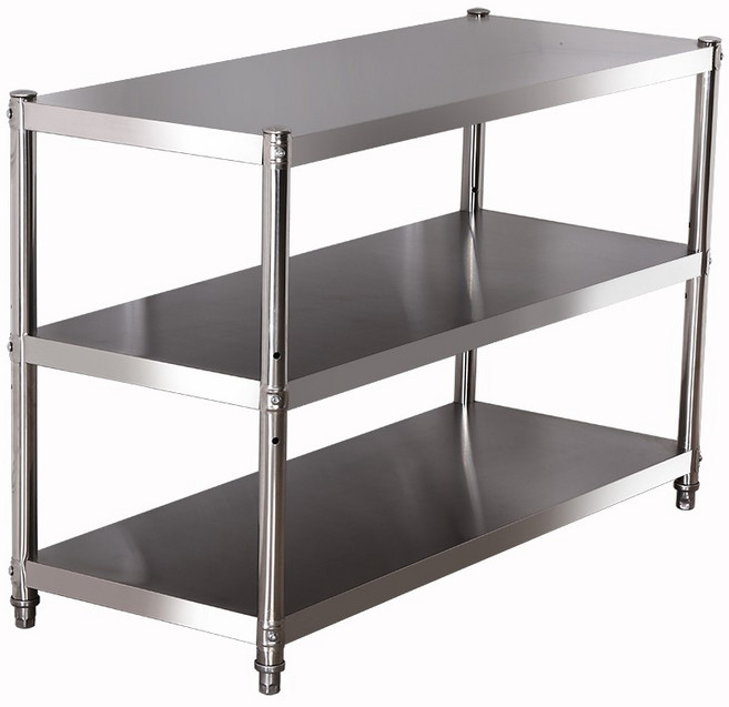 스테인리스선반 업소용 600 스텐작업대 3단 메탈 주방 조리대 하부장 선반, 길이 600 폭 400 높이 800 3단