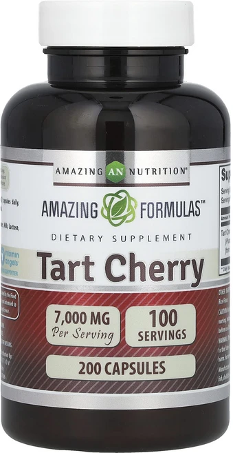Amazing Nutrition 타트체리 7000mg 캡슐 200정(캡슐 1정당 3500mg), AmazingNutrition타트체리7000mg캡슐20, 1개, 200정 - 쿠팡