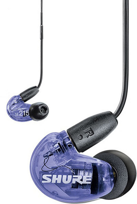 슈어 다이내믹 드라이버 유선 이어폰 프로한정판, 퍼플, SE215