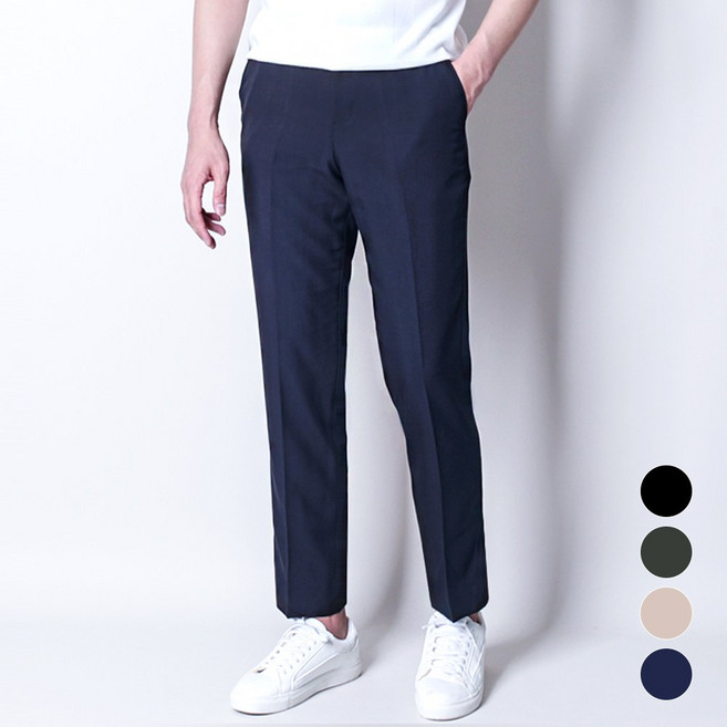 [디아웃핏]프리미엄 쿨 히든밴딩 스판슬랙스 간절기 여름 남자 시원한 아이스 남성 정장바지