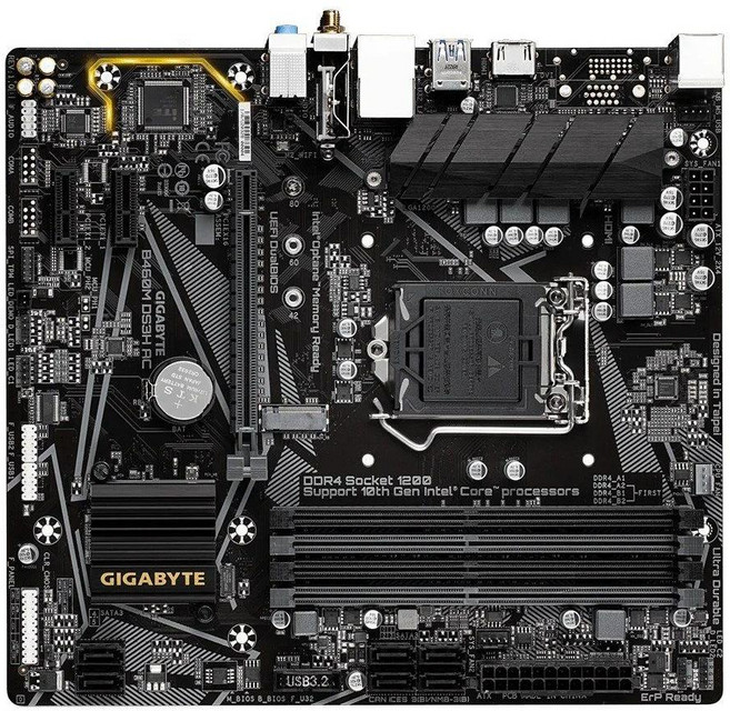 GIGABYTE B460M DS3H AC 마더보드 LGA1200 IntelB460 DDR4 128GB M.2 ATX 서포트 i9-10900 i3-10300 G5905 i3-1032, 한개옵션2, 한개옵션0, 한개옵션1