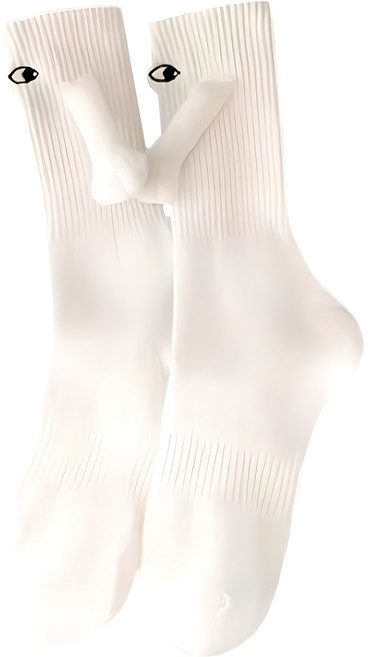 다다랜드 가까이가면 손잡는 파티 양말, 화이트, 1세트