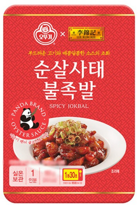 오뚜기 이금기 순살사태 불족발, 180g, 3개