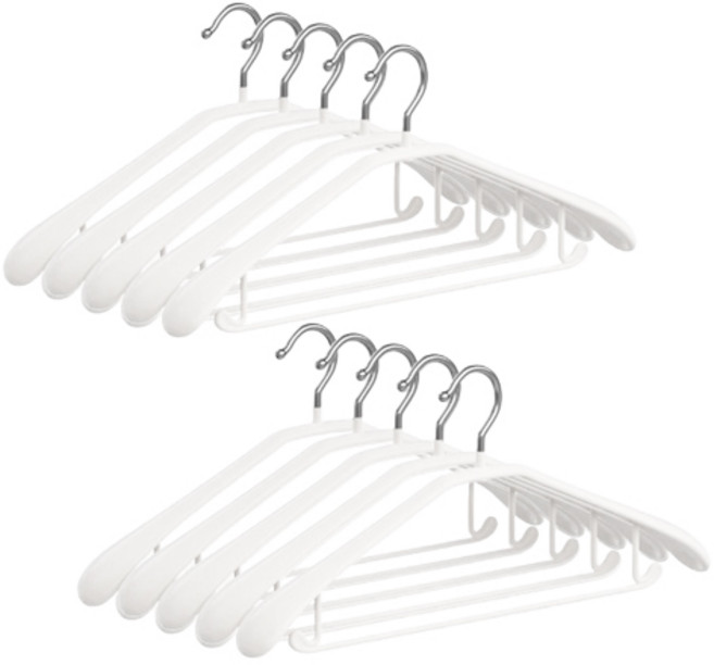 메종드리빙 내구성좋은 논슬립 실리콘 코팅 정장 자켓 심플 고급형 어깨 뿔 방지 옷걸이, 20개, 스노우화이트