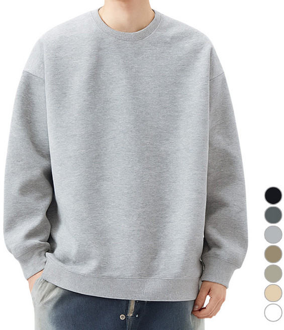 JBOOM 데일리 무지 맨투맨 티셔츠