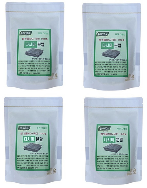 어반데이즈 국산 완도 다시마 분말가루, 200g, 4개