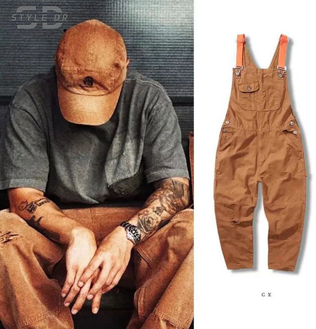 스타일닥터 남자 오버핏 멜빵바지 작업복 워크웨어 패션 점프수트