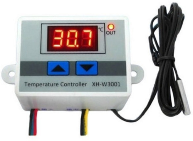 XH-W3001 DC 12V 스마트 온도 컨트롤러 - 자동 냉방 난방 조절 NTC 센서(1m) 포함, 1개