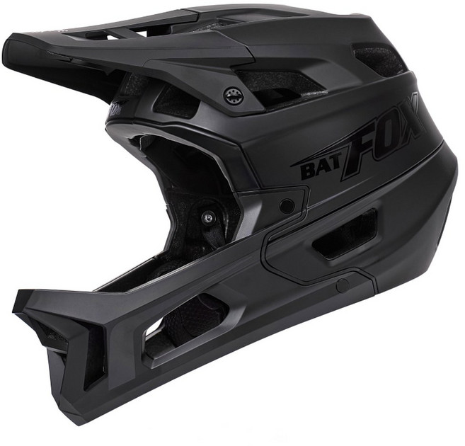 BATFOX 풀 페이스 자전거 헬멧 정글 다운 스프린트 오토바이 CE/EN1078 성인 남성과 여성을위한 인증 안전, L60 62CM, 015-108-black