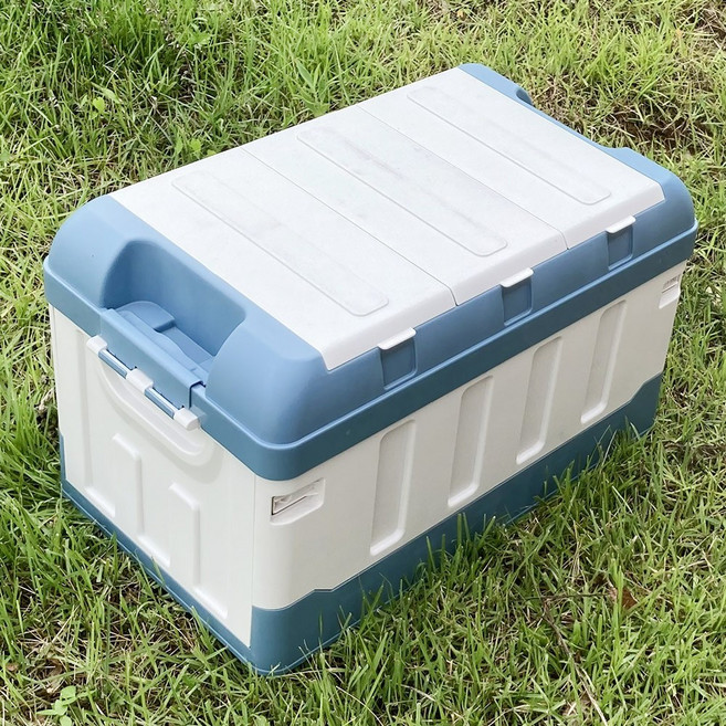 2단 폴딩 특대용량 몬스터63L 캠핑박스 정리함 블루