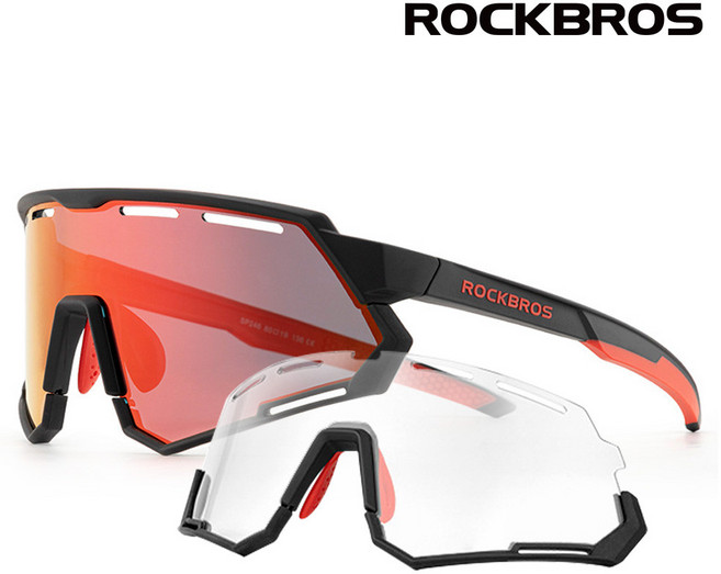 락브로스 자전거 고글 변색 편광 렌즈교체형 SP246, 1개