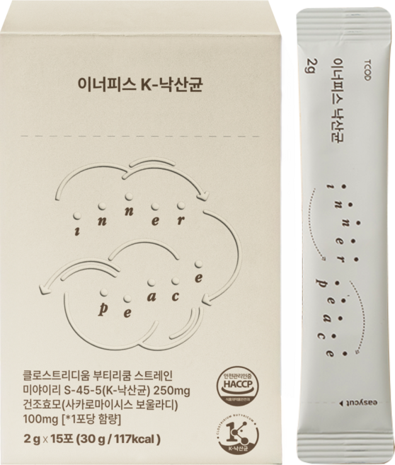 이너피스 K-낙산균 대장 유산균 프로바이오틱스, 6개, 15회분