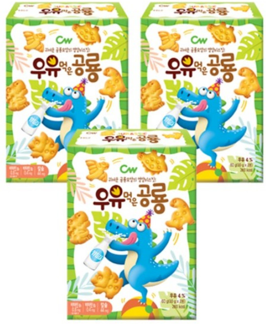 청우식품 우유먹은 공룡, 60g, 12개