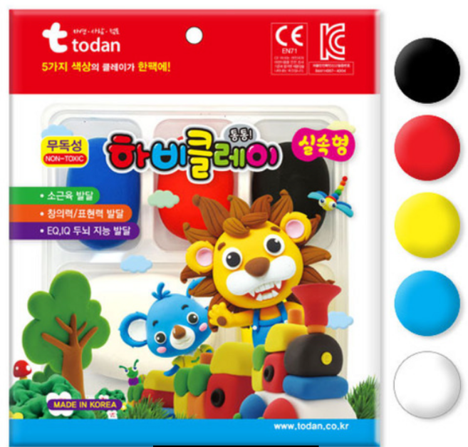 아트박스/토단 하비클레이 실속형 (5색), 단품, 1개