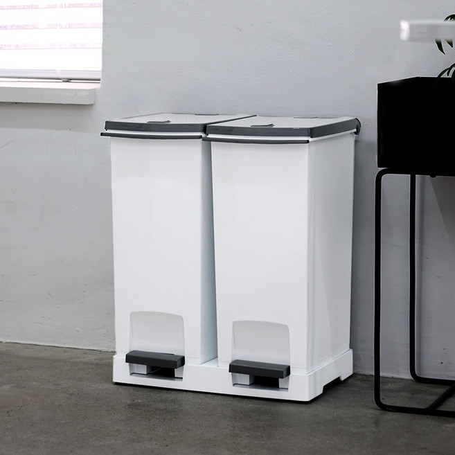 프랑코 페달형 분리수거함 2칸40L FRACO