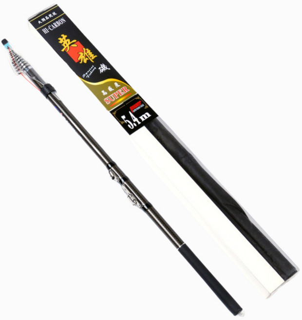 英雄 磯釣竿 5.4m HI-CARBON 振出竿, 4.5米