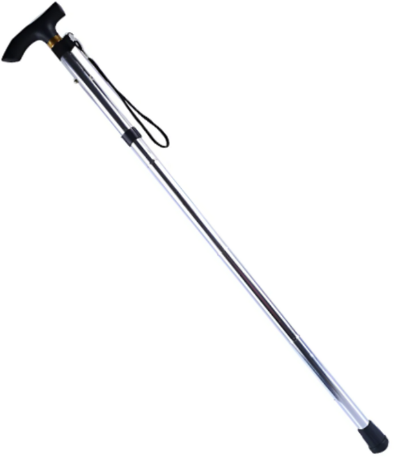 조인메이드 접이식 노인 어르신 지팡이, 실버, 1개