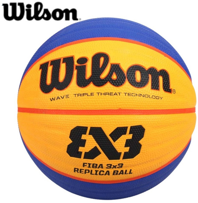 Wilson 國際賽指定用球 FIBA 3x3 Replica Ball 戶外訓練橡膠籃球, 1個