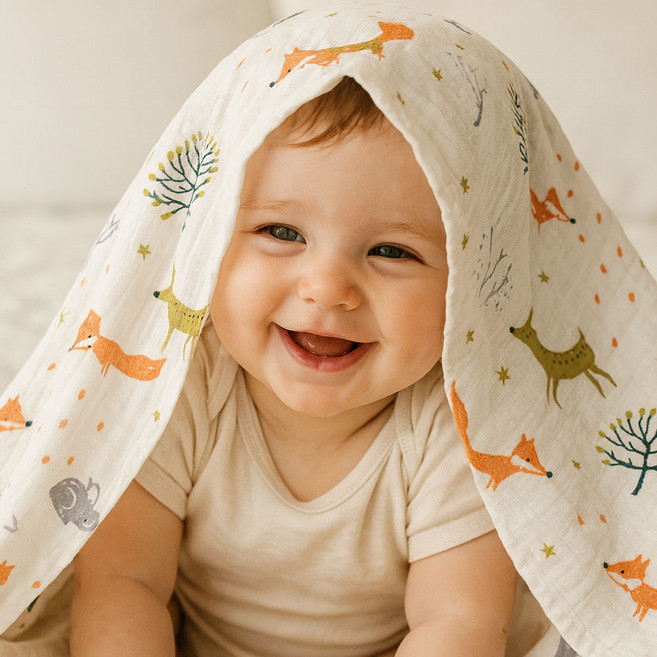 불로홈 대나무 밤부 거즈 아기 유아 신생아 블랭킷 120x120cm, 밤부_어린왕자