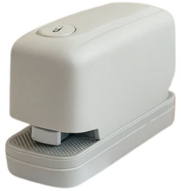 VEYETTE RS-9001 電動訂書機 自動感應 雙電源設計 大容量210針 輕鬆裝訂20張紙, 1個, 白色