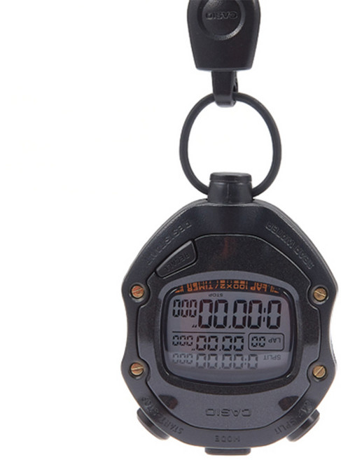 카시오 고급형 초시계 HS-80 스포츠 레저 스톱워치, 1개