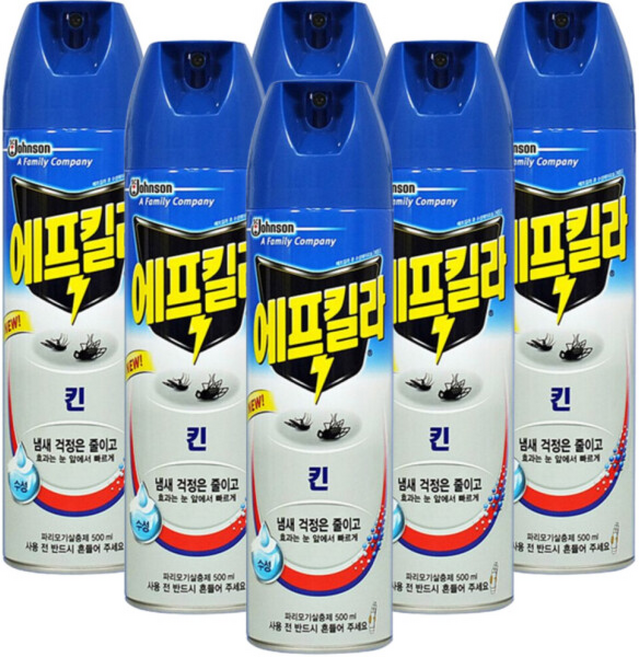 에프킬라 킨 모기약 살충제 킬라 모기 파리 벌레 약 퇴치 기피, 6개