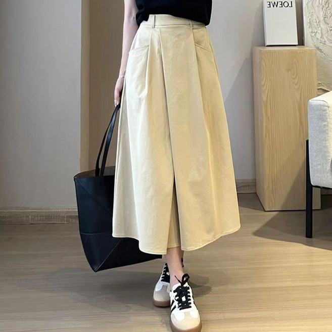 메이킹유 [2size] 뒷밴딩 핀턱 A라인 WA5811벨라리스커트